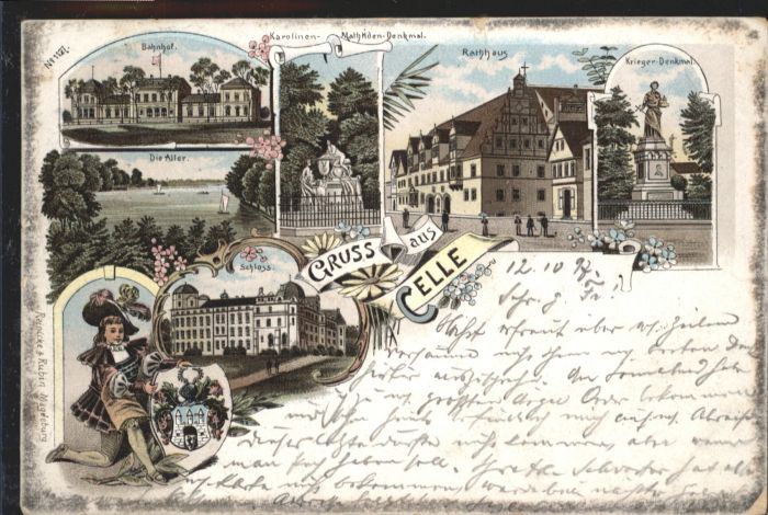 Celle Niedersachsen Celle Bahnhof Rathaus Denkmal Wappen Sc