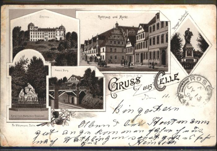 Celle Niedersachsen Celle Schloss Markt Rathaus Denkmal Lit