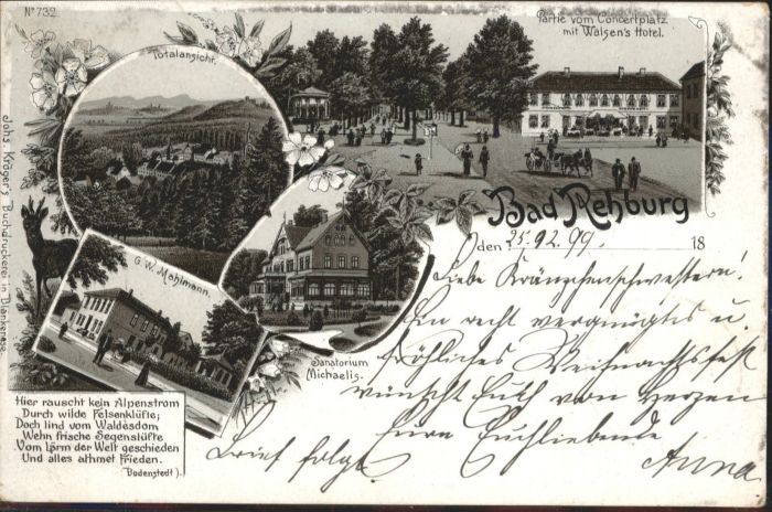 Bad Rehburg Hotel Concertplatz Sanatorium Michaelis