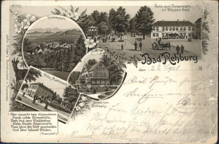 Bad Rehburg Hotel Concertplatz Sanatorium Michaelis