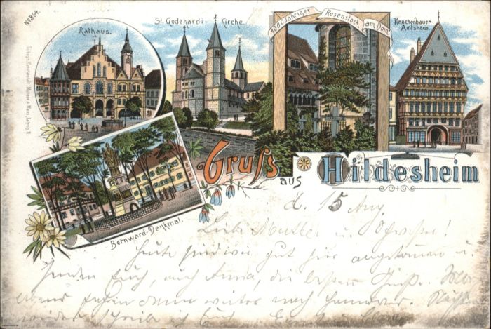 Hildesheim Rathaus St Godehardikirche Bernwarddenk