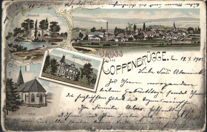 Coppenbruegge itho Kirche Burgruine Schwefelbrunnen