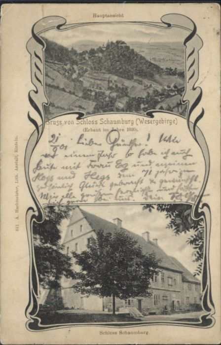 Hessisch Oldendorf [Stempelabschlag] Schloss Schaumburg We