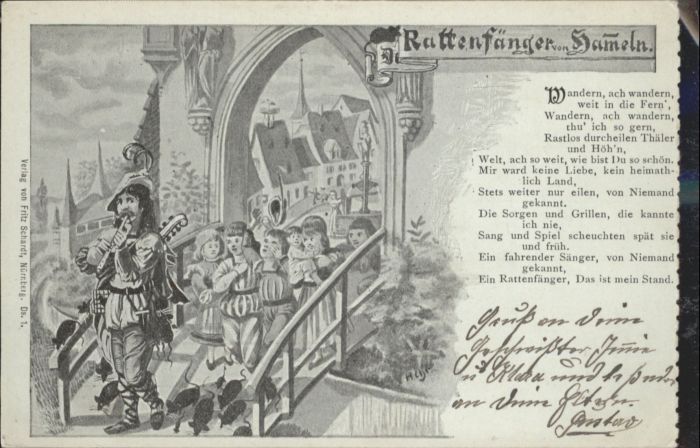 Hameln Weser Hameln Gedicht Rattenfänger