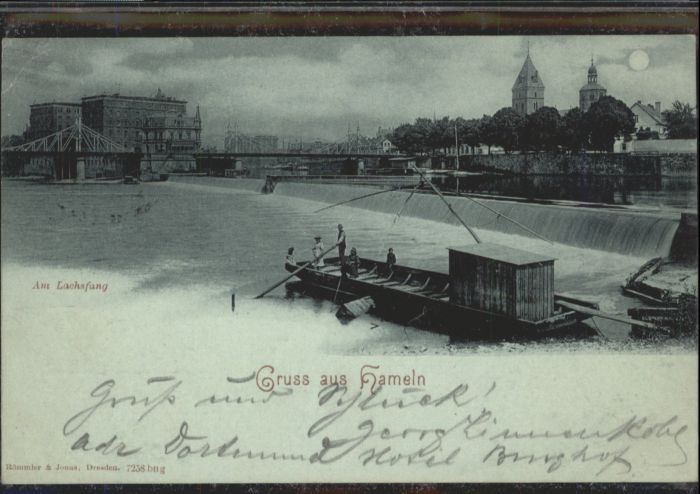 Hameln Weser Hameln Lachsfang Mondscheinkarte