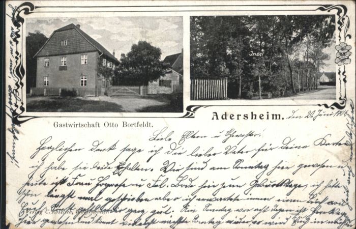 Adersheim Gastwirtschaft Otto Bortfeldt
