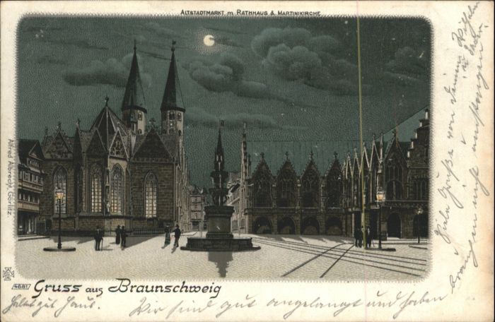 Braunschweig Markt Rathaus Martinikirche
