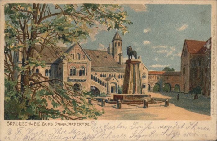 Braunschweig Burg Dankwarderode Karte von ca. 1900