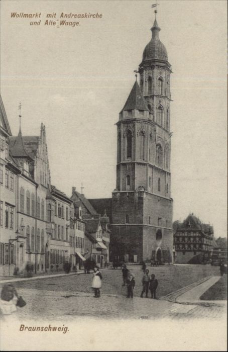 BRAUNSCHWEIG  CITY Wollmarkt Andreaskirche Alte Waage