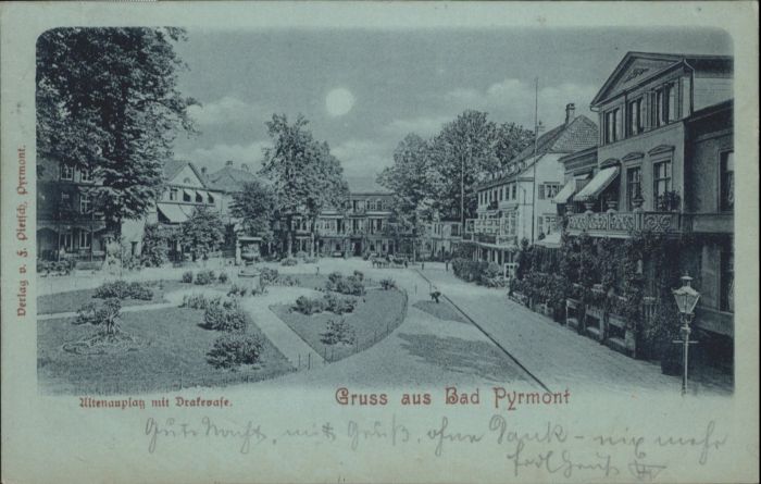 Bad Pyrmont Altenauplatz Drakevase Mondscheinkarte