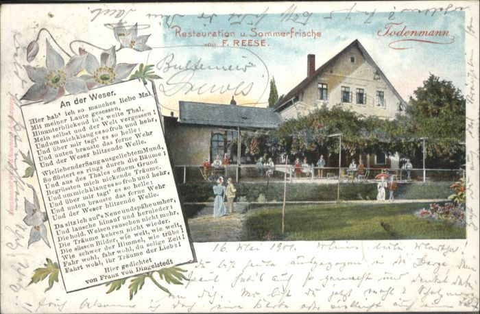 Todenmann Restaurant Gedicht Franz von Dingelsted