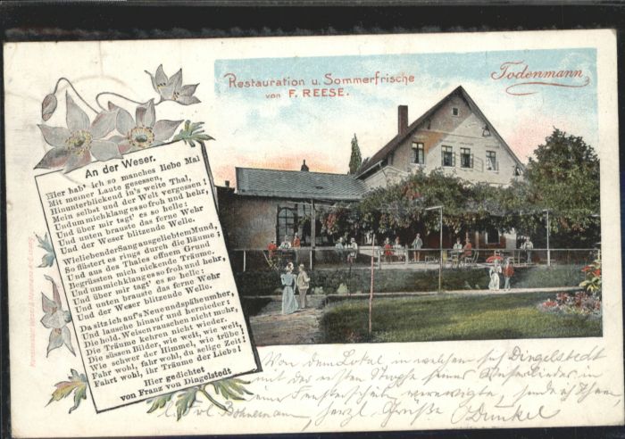 Todenmann Restaurant Gedicht Franz von Dingelsted