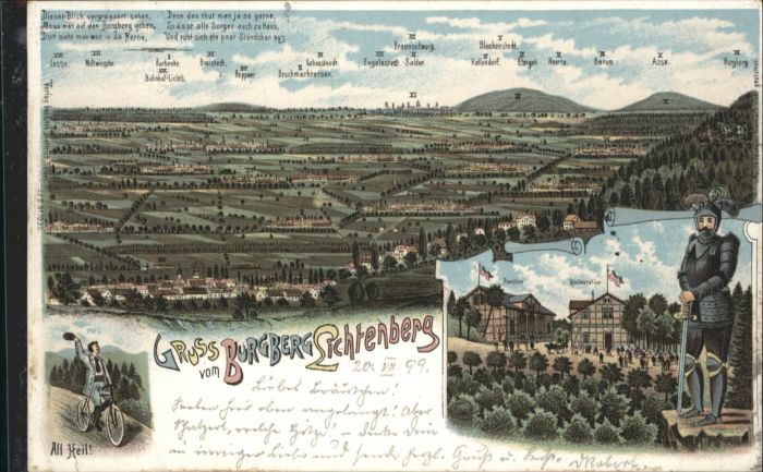 Lichtenberg Salzgitter Burgberg Fahrradfahrer Pavillon Restaur