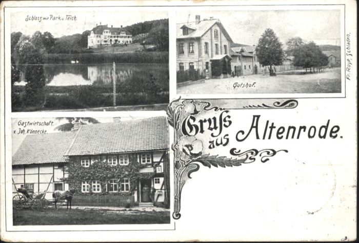 Altenrode Gielde Schloss Gutshof Gastwirtschaft Johann K