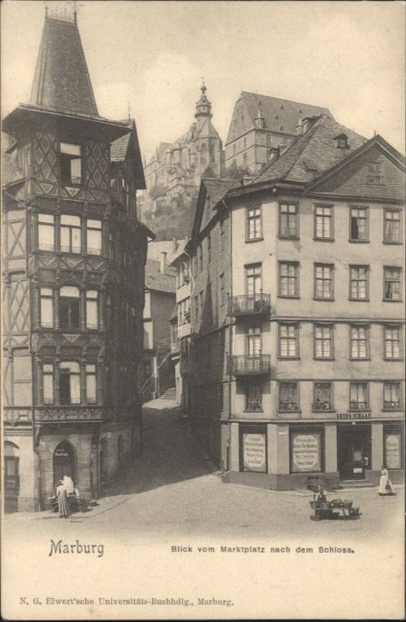 Marburg Lahn Marburg Marktplatz Schloss