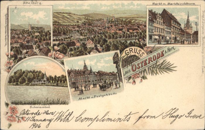 Osterode Harz Osterode Markt Marktkirchturm Schwimmba