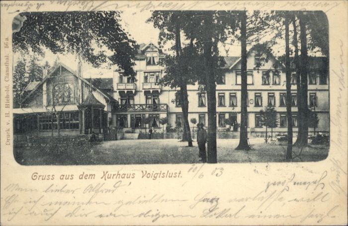 Clausthal-Zellerfeld [Stempelabschlag] Kurhaus Voigtslust