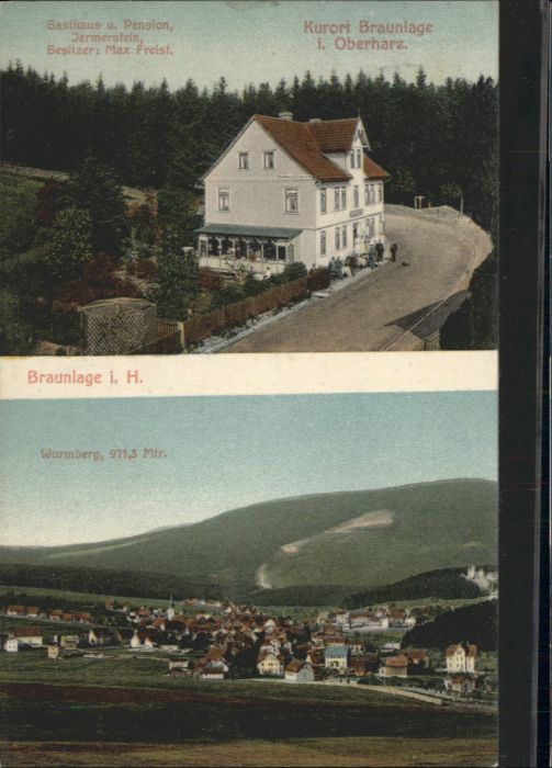Braunlage Harz Gasthaus Pension Jermerstein Wurmb