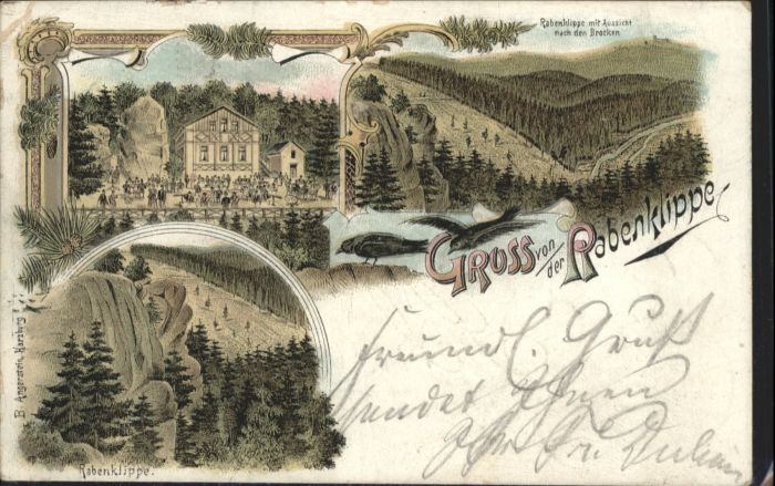 Bad Harzburg [Stempelabschlag] Rabenklippe Litho