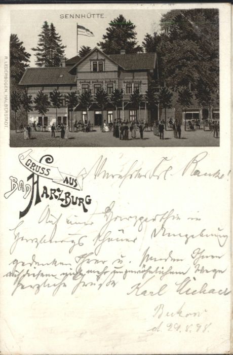 Bad Harzburg Sennhütte Litho