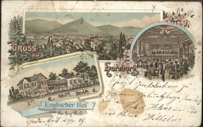 Bad Harzburg Englischer Hof Litho