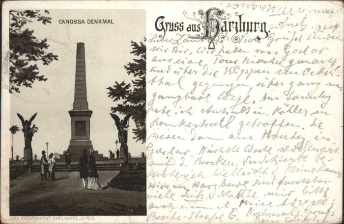 Bad Harzburg Canossa Denkmal Litho