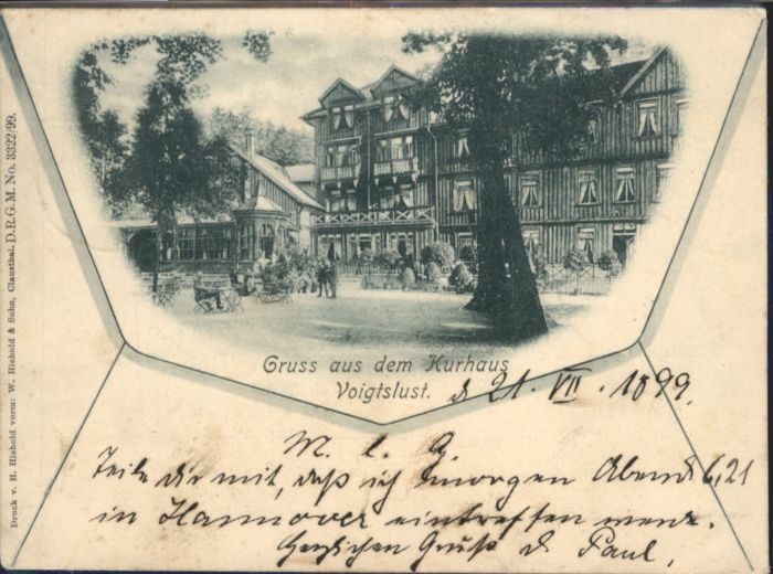 Clausthal-Zellerfeld [Stempelabschlag] Kurhaus Voigtslust