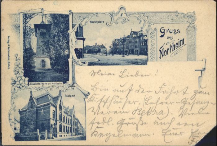 Northeim Marktplatz Turm Postamt