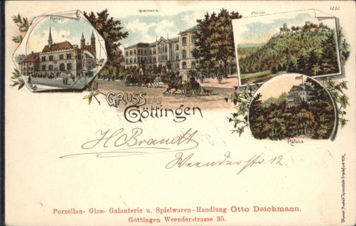 Goettingen Niedersachsen Göttingen Rathaus Auditorium Plesse Roh