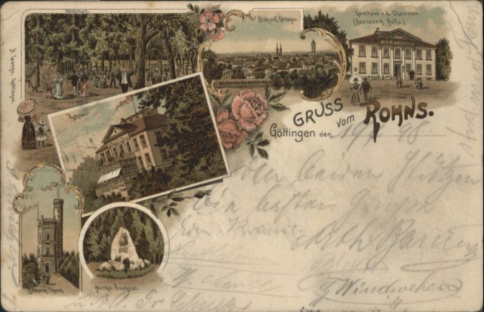 Goettingen Niedersachsen Göttingen Rohns Denkmal Turm Gasthaus C