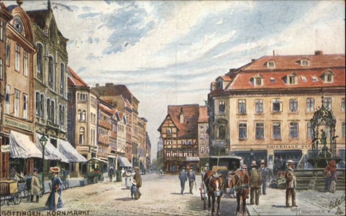 Goettingen Niedersachsen Göttingen Kornmarkt Künstler Krahmer x