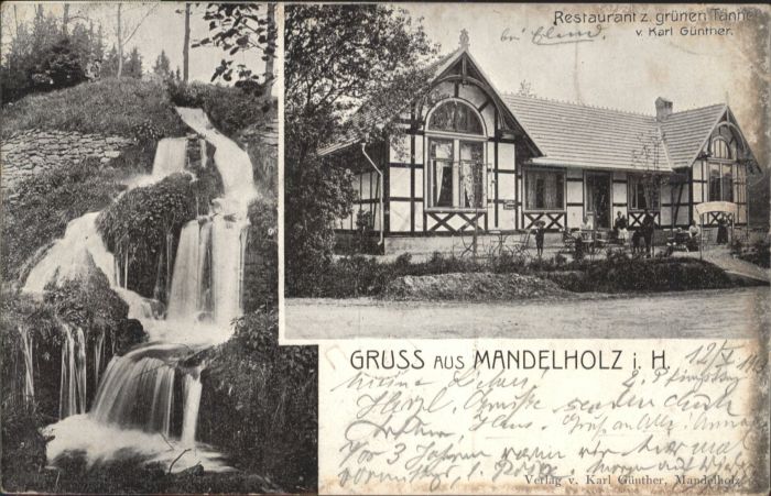 Elend Harz Mandelholz Wasserfall Restaurant zur gr