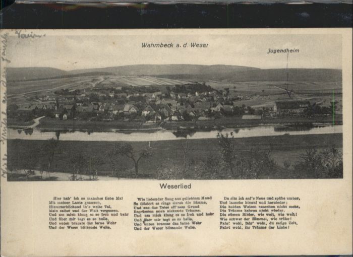 Wahmbeck Weserbergland Wahmbeck_Niedersachsen Weserlied Jugend