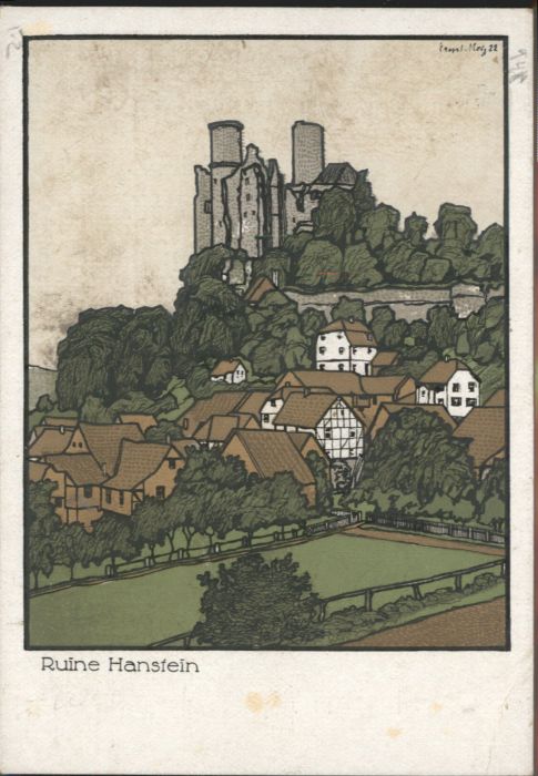 Hanstein Ruine Künstler Ernst Metz