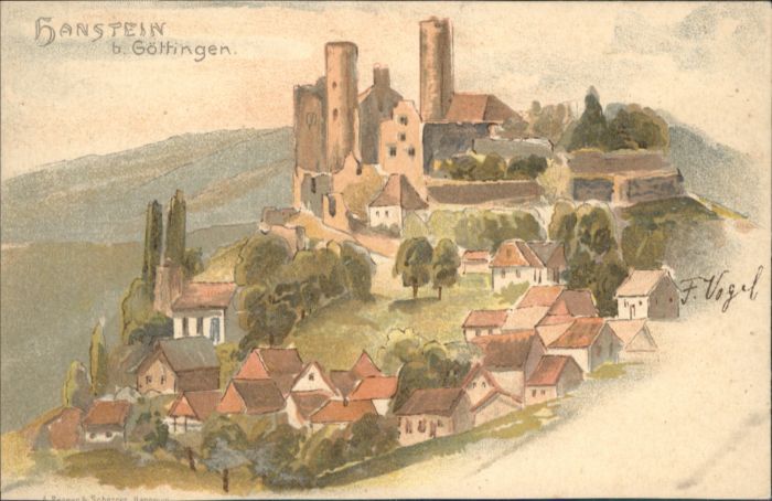 Hanstein Göttingen Künstler F. Vogel *