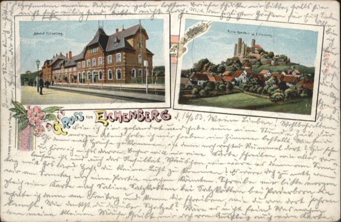 Eichenberg Werra Bahnhof Ruine Hanstein