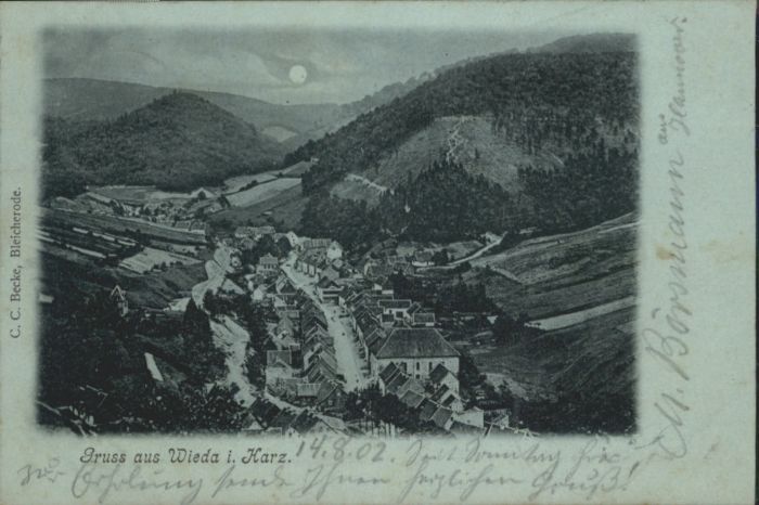 Wieda Harz Mondscheinkarte