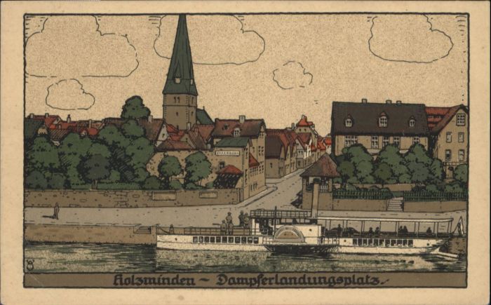 Holzminden Weser Holzminden Dampferlandungsplatz