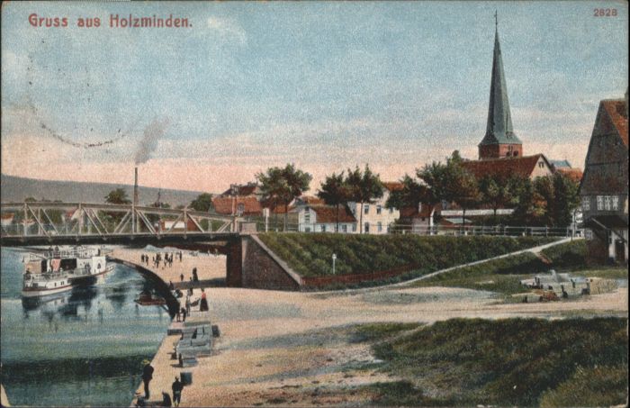 Holzminden Weser Holzminden Brücke Dampfer