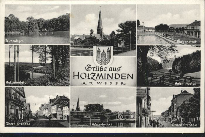 Holzminden Weser Holzminden Weserbrücke Badeanstalt