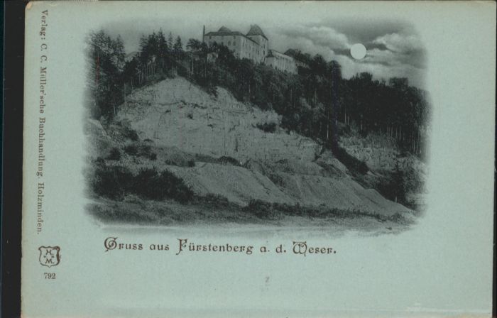Fuerstenberg Weser ondscheinkarte