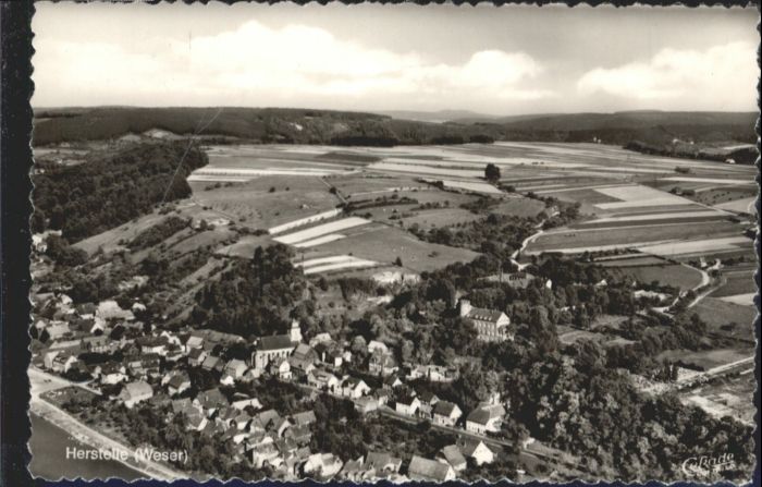 Herstelle Weser Herstelle Fliegeraufnahme