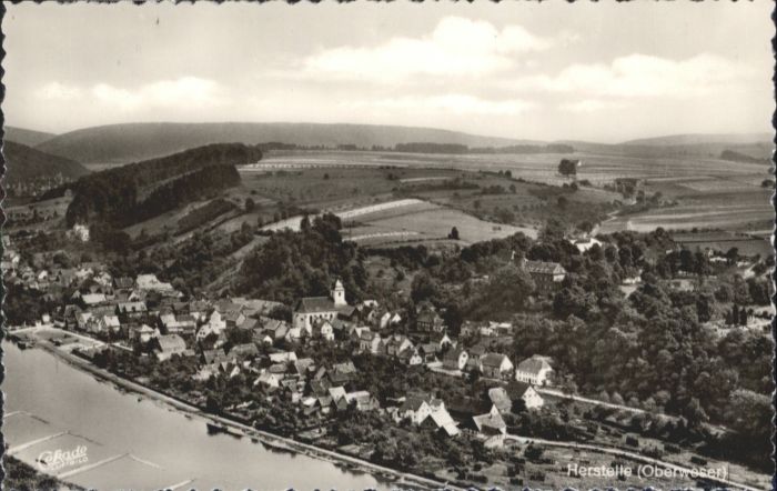 Herstelle Weser Herstelle Fliegeraufnahme