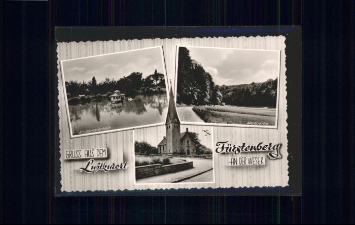 Fuerstenberg Weser chwanenteich Kirche