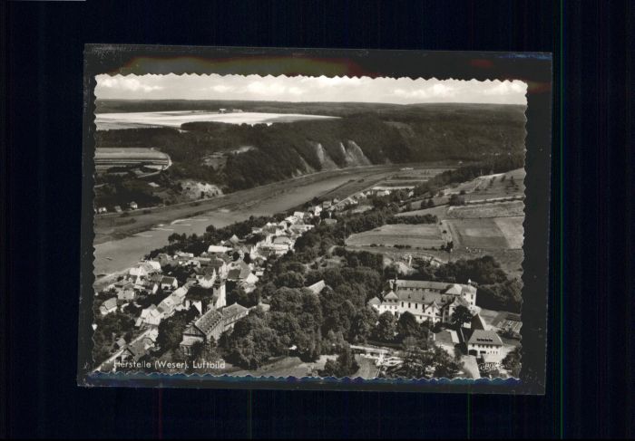 Herstelle Weser Herstelle Fliegeraufnahme