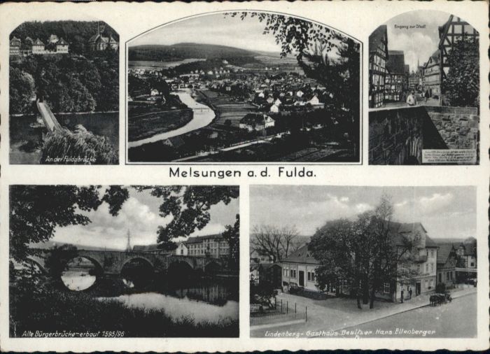 Melsungen Fulda Melsungen Alte Bürgerbrücke Gasthaus Li