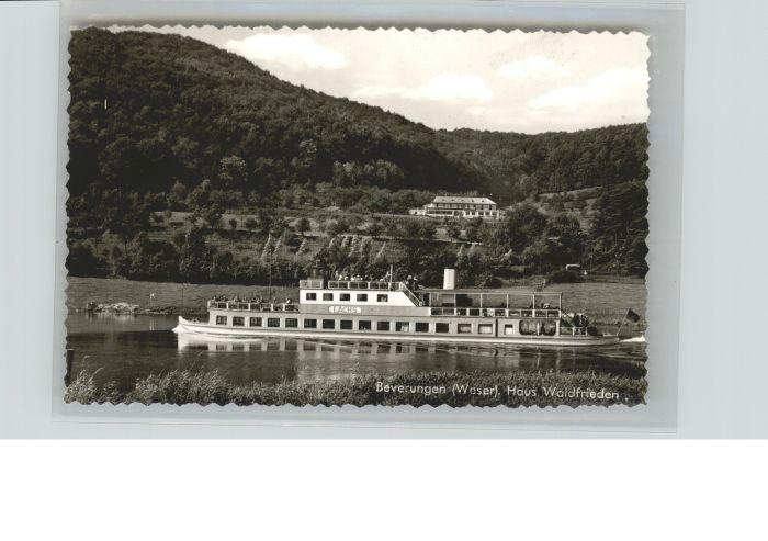 Beverungen Haus Waldfrieden Flussschiff Lachs