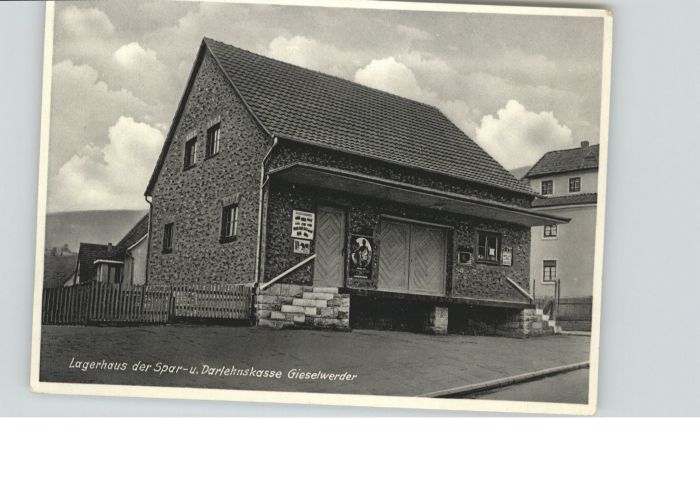 Gieselwerder Lagerhaus Sparkasse Darlehenskasse