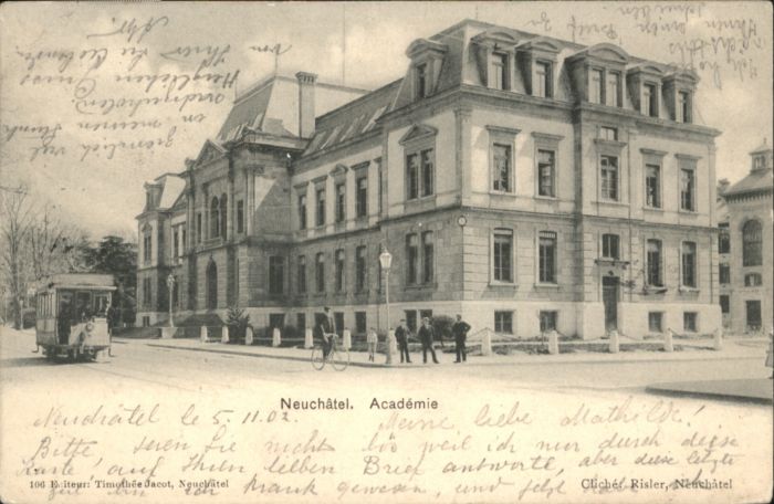 Neuchatel NE Neuchatel Academie Strassenbahn