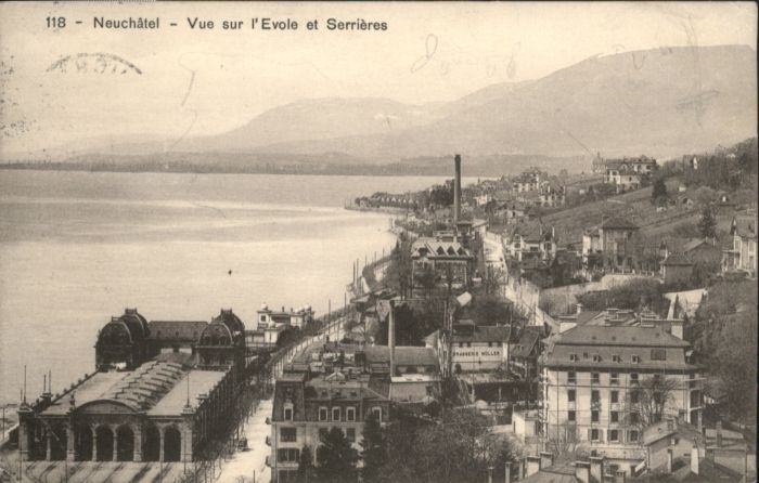 Neuchatel NE Neuchatel Vue sur Evole et Serrieres